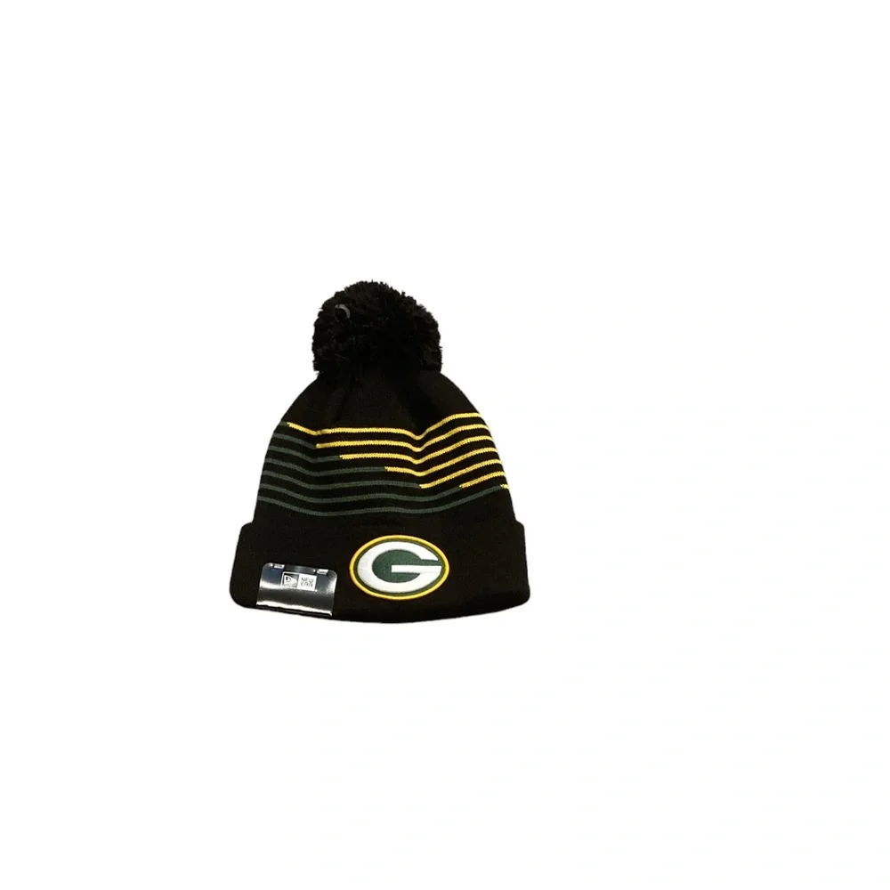 Green Bay Packers New‎ Era Logo Pom Beanie Hat Cap
